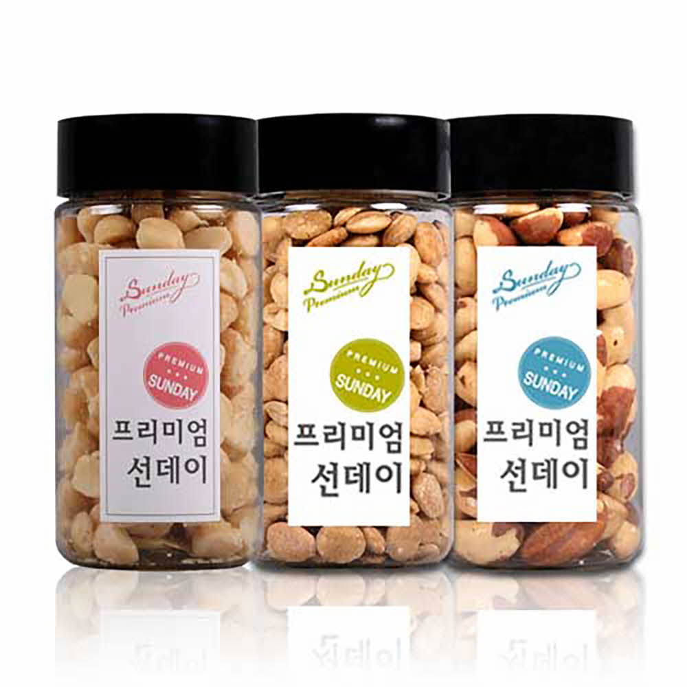 선데이견과 마카다미아220g+사차인치200g+브라질넛230g