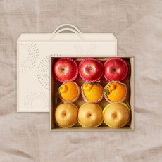 [기품맛담] 사과/한라봉/배 혼합 선물세트 4kg 9과 (사과3과/배3과/한라봉3과)