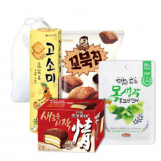(복주머니중)스낵이필요해4종2호(고소미,초코꼬북칩,무설탕목생각캔디,초코파이2P)